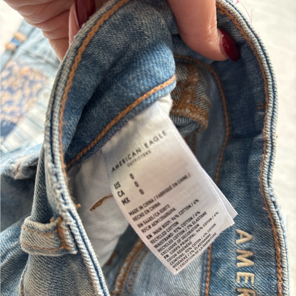 American Eagle Patchwork Mom Shorts NWT - image 7